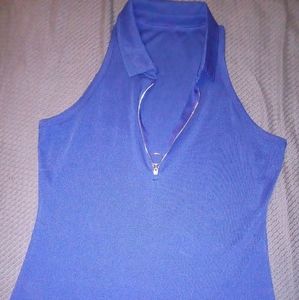 Blue sleeveless top